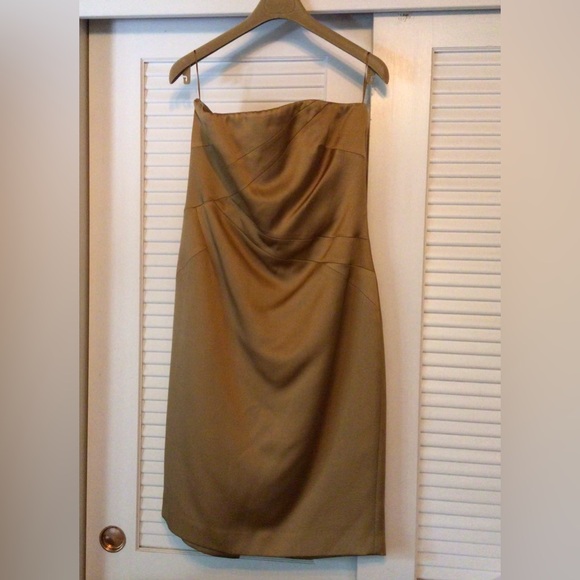 MICHAEL.KORS/.Strapless.SILK.DRESS - Picture 5 of 13